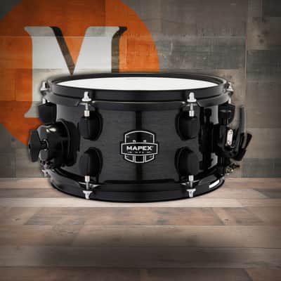 Mapex Mpx 10 In. x5.5 In. Maple/Poplar Hybrid Shell Side Snare Drum Trans Midnight Black (MPNMP0550BMB) image 1