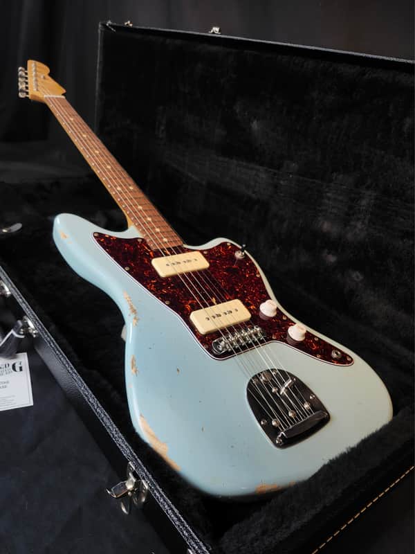 LsL Instruments Placerita, JM Style Offset Ash Body, 5A Maple Neck w/Rosewood FB, Sonic Blue, HSC image 1