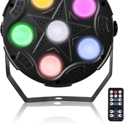 LED Par Lights, Super Bright 6x8W RGBW Par Can Light Slim Uplights Stage Wash Lights with Remote & DMX Control, DJ Event Lighting for Wedding Party Church Club Stage Lighting image 1