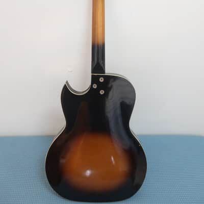 Vintage 1960s Kay Speed Demon 3 PU Sunburst Guitar Very Clean Rare Kluson Tuners Silvertone Harmony image 8