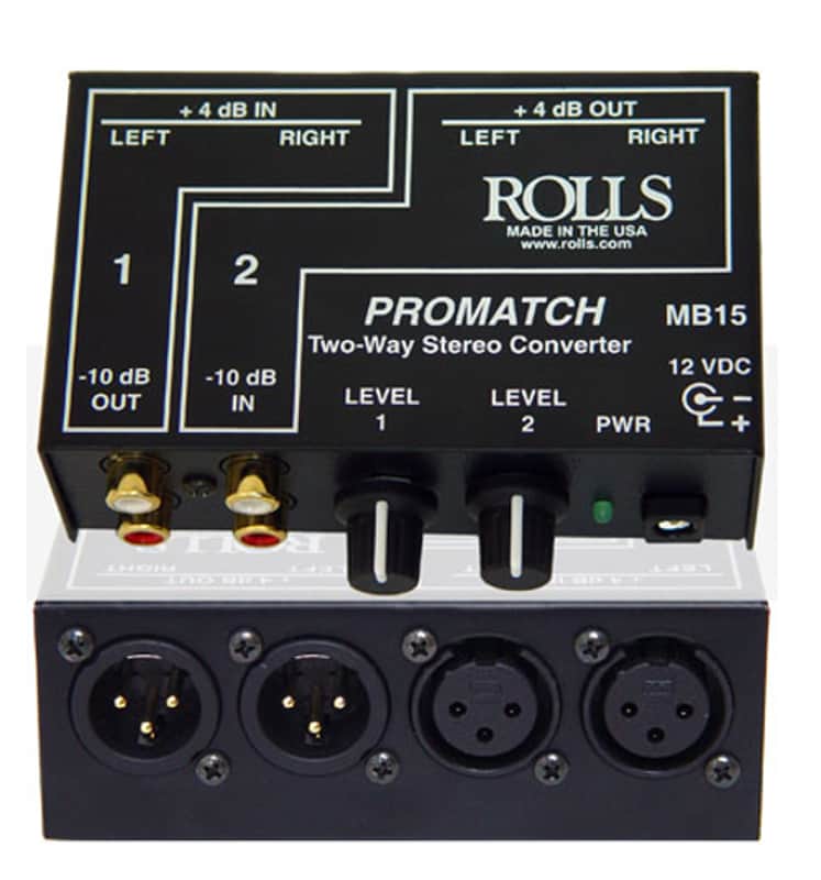 Rolls MB15-B Stereo RCA to Balanced XLR Converter image 1