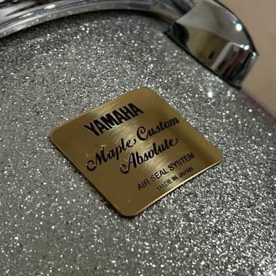 Yamaha 12x8 Maple Custom Absolute Mounted Tom Drum Silver Sparkle Made In Japan image 6