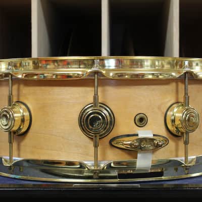 1998 DW Craviotto 5x14 Solid Shell Snare Drum in Satin Maple Finish image 2
