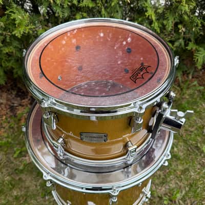Yamaha Absolute Hybrid Maple Drum Set 22 16 12 10 Drum Set Gold Champagne Sparkle image 9