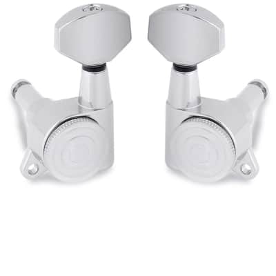 3R3L Locking Guitar String Tuning Pegs Sealed Guitar Machine Heads Tuners Tuning Keys 1:18 Gear Ratio for Electric Guitar or Acoustic Guitar Chrome. image 8