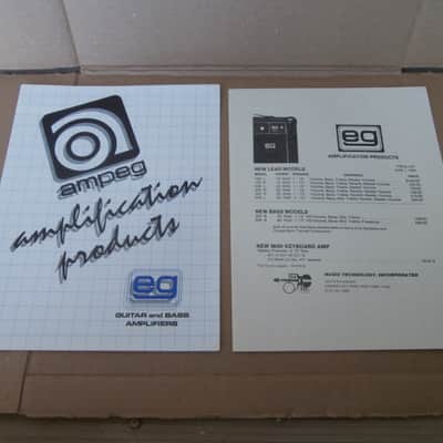 Vintage 1984 Ampeg EG Guitar Amp Catalog and Price List! Rare, Original Case Candy, Paperwork! image 1