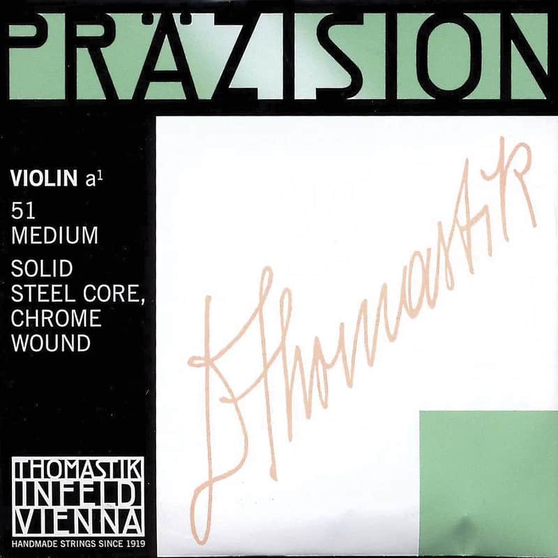 Thomastik-Infeld 51 Precision Chrome Wound Carbon Steel Core 4/4 Violin String - A (Medium) image 1