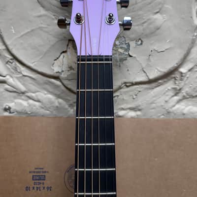 Enya Nova Go Carbon Fiber Acoustic-Electric Guitar – Lavender Purple w/ Gig Bag – B-Stock image 3