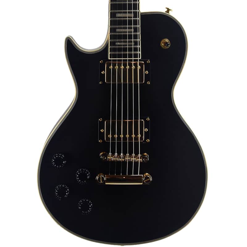 Sawtooth Heritage 70 Series Left Handed Maple Top Electric Guitar, Satin Black image 1