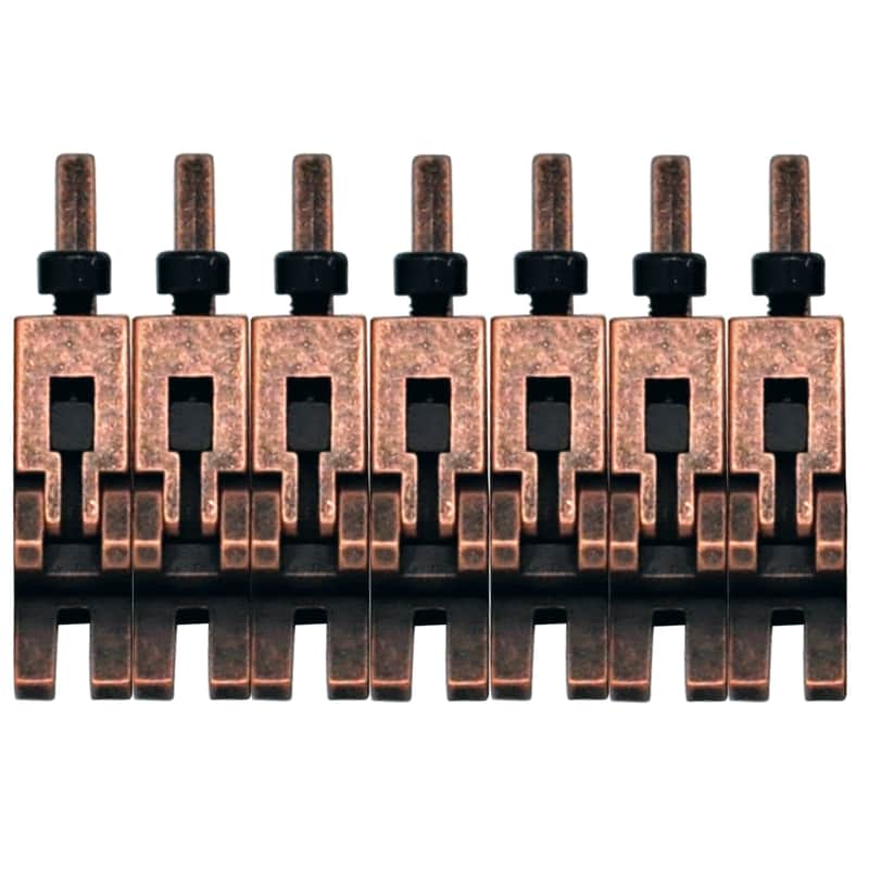 Authentic Floyd Rose 1000 Series Pro 7 String Saddle Set - Antique Bronze image 1