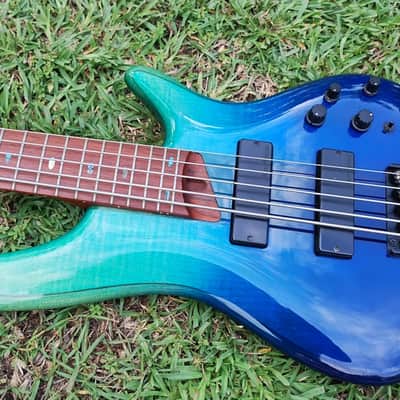 2018-19 Ibanez SR875 SoundGear Bass - Blue Reef  Gradation Finish image 2