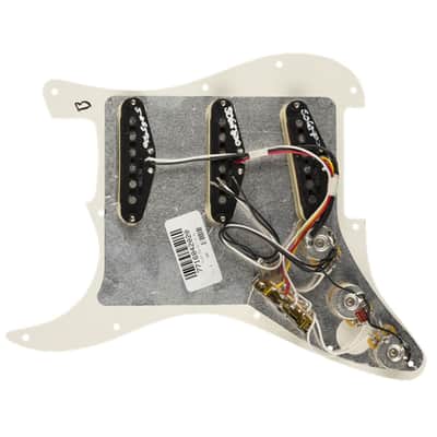 Fender Pre-Wired Strat Pickguard, Tex-Mex SSS, Parchment 11 Hole PG image 2