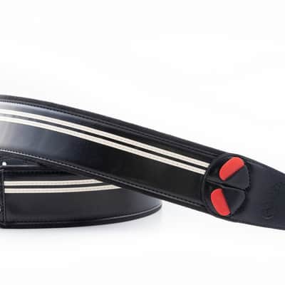 RightOn! Mojo Race-60 Guitar & Bass Strap made with Vegan Leather – Stylish and Comfortable - Black image 4