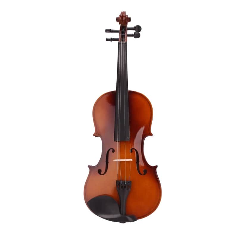 1/2 Size Acoustic Violin Case Bow Rosin for Kid 9-10 years old Natural image 1