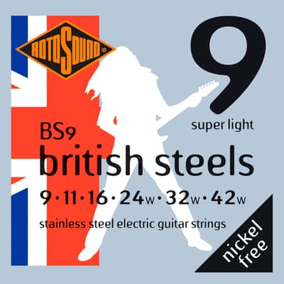 BS9 British Stainless Steel Super Light 9/42 Rotosound image 1