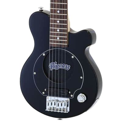 Pignose PGG-200-BK Basswood Body Bolt-On Maple Neck Mini/Travel Built-In Amp 6-String Electric Guitar w/Gig Bag image 6