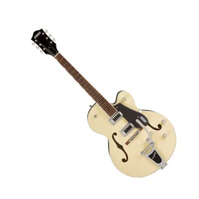 Gretsch G5420T Electromatic Classic Hollow Body Single-Cut 6-String Right-Handed Electric Guitar with Bigsby Tailpiece (Two-Tone Vintage White/London Gray) image 3