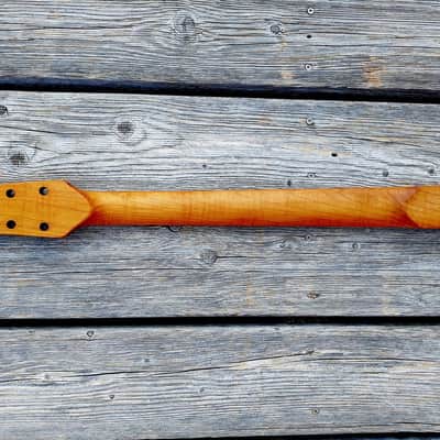 Telecaster snakehead  neck,  flamed roasted maple image 4