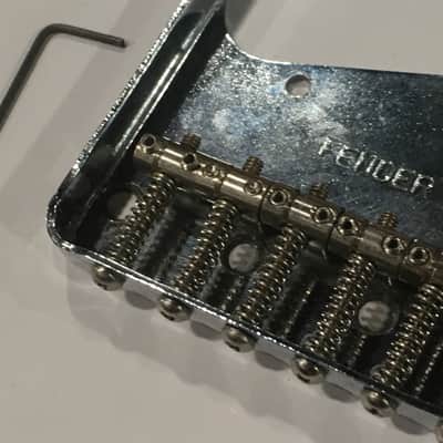 Lefty Vintage FENDER 6 Saddle Guitar Bridge Tele Natural NOS Relic Left 1970s-81 image 4