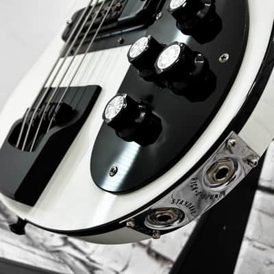 1995 Rickenbacker 4003 4-String - White with Black Hardware/Black Trim image 12