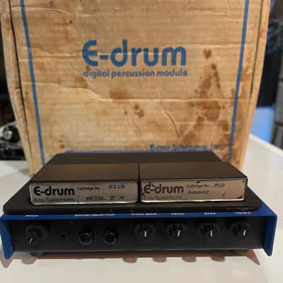 E-MU Systems E-Drum Model 8000 1984 - Blue & Black (Original Packaging) image 1