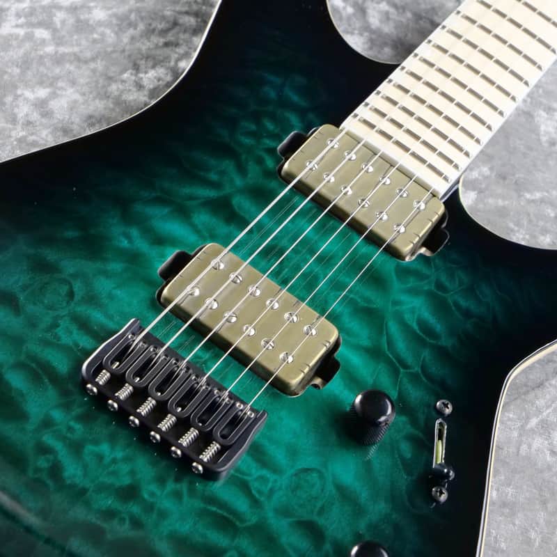 ESP E-II M-II NT HS QM Black Turquoise Burst [Made in Japan