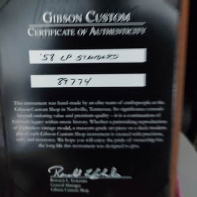 2021 Gibson Custom Shop '58 Reissue Les Paul Standard COA Included! VOS Finish (390) image 7