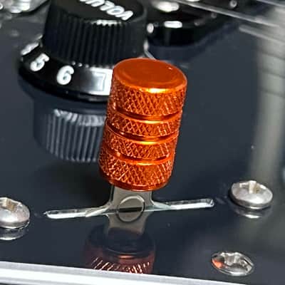 Kinnatone ORANGE KNURLED Aluminum Switch Tip for 3 or 5 way Black image 3