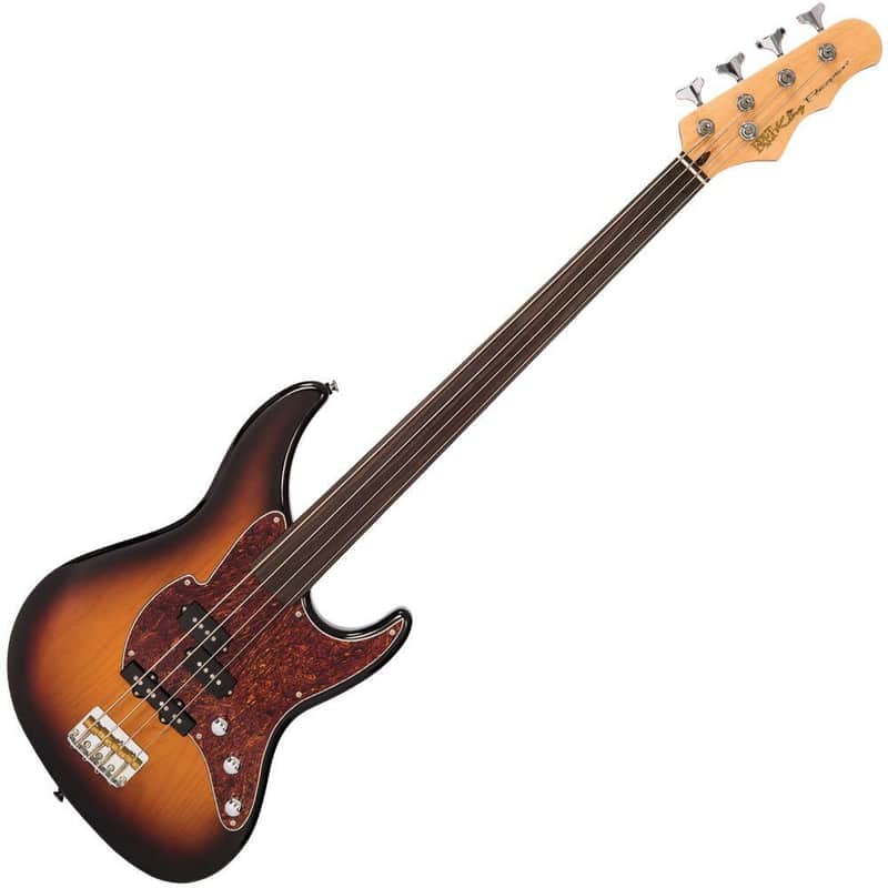 Fret-King Black Label Perception Fretless Bass ~ Original Classic Burst image 1