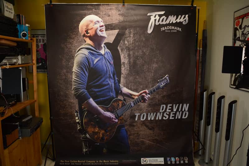 Huge 6.5x7.5 Ft. Framus Stormbender NAMM Booth Poster of 'Metal Maniac' - "Devin Townsend " image 1