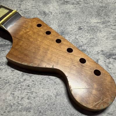 Real Life Relics Nitro 1A Curly Flame Maple Roasted Jazzmaster® Stratocaster® Style Neck Rosewood 21 Fret large Headstock JMRFMR  #2 image 2