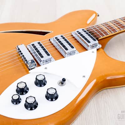 1960s Rickenbacker 375 Vintage Guitar Mapleglo w/ Toaster Tops, Accent Vibrato & Case image 6