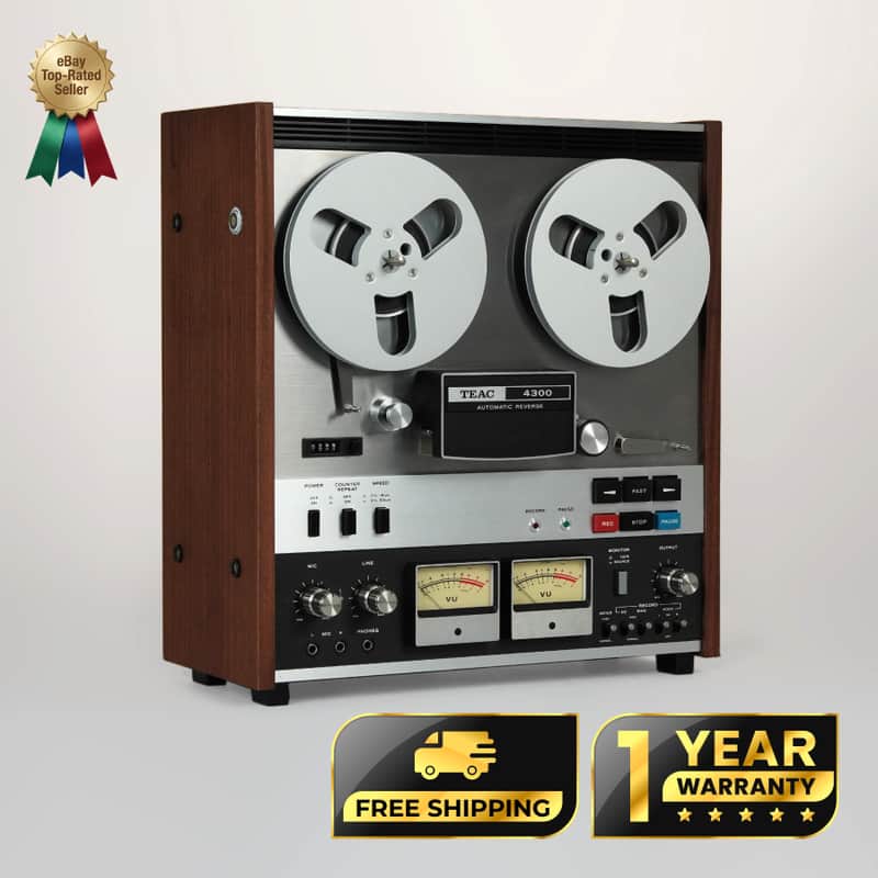 TEAC 4300 Reel-to-Reel Tape Deck – Professionally Restored – 1-Year Warranty image 1