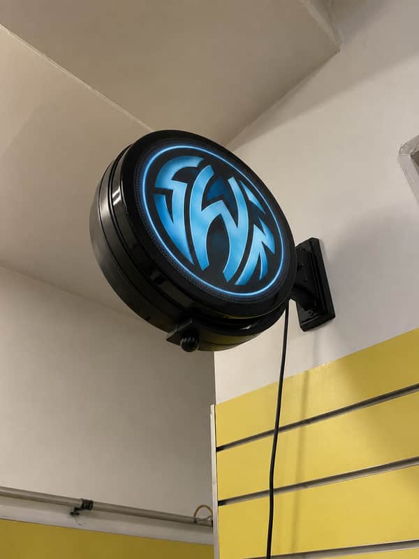 Vintage SWR Bass Amplification Rotating Dealer Wall Sign image 1