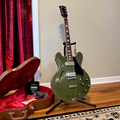 Gibson Memphis Limited Edition ES-330 2018 - Olive Drab Green VOS image 5