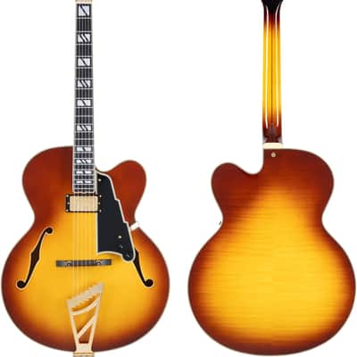 D'Angelico Excel EXL-1 Hollowbody Electric Guitar - Dark Ice Tea Burst image 5