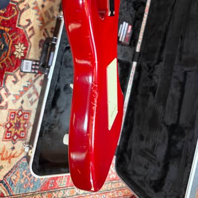 2002 Fender Highway One Stratocaster with Maple Fretboard - Crimson Red Transparent image 14