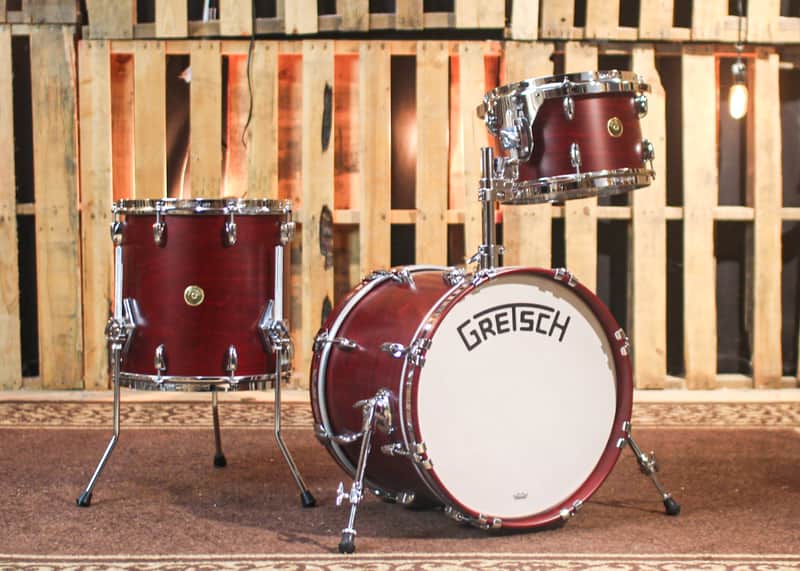 Gretsch Broadkaster Satin Rosewood Drum Set - 18,12,14 - SO#1273967 image 1