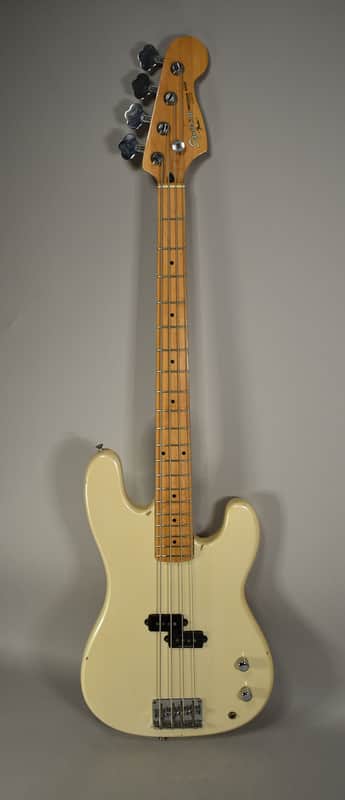 1989 Squier II Precision Bass White MIK image 1