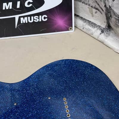 Danelectro 59M 12SDC 12-string Guitar MIK Made In Korea Blue Sparkle image 17