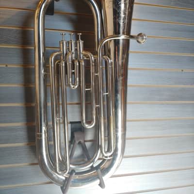 Concertone 3 Valve Eb Bass Tuba 1920's Silver Plating image 1