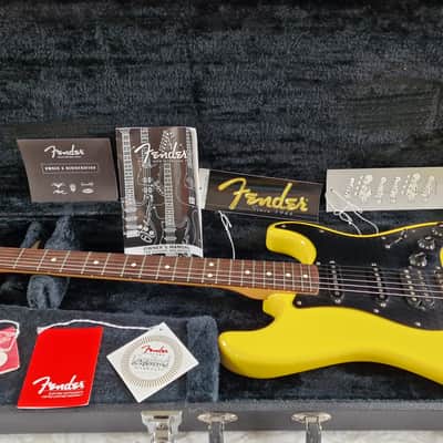 Fender Stratocaster 2005 Graffiti Yellow HSS Limited Special Edition 1 of 100 Fat Strat FSR electric guitar image 6