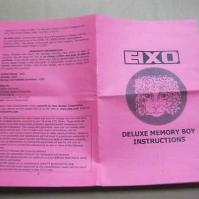 visibly used condition genuine Electro-Harmonix EMPTY CARDBOARD BOX + original Owner's Manual and original Warranty & Registration paperwork ONLY for EXO Deluxe Memory Boy (NO pedal, NO power supply) 2010s- 2020s (specifically from 2013) image 20