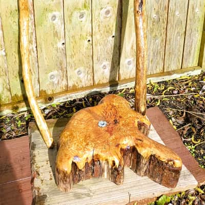 Hand Crafted, Forest Wood, (Possibly Enchanted) Microphone Stand image 7