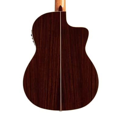 Cordoba Iberia GK Studio Negra Left Handed Cutaway A/E Nylon Str Guitar Open Box image 7