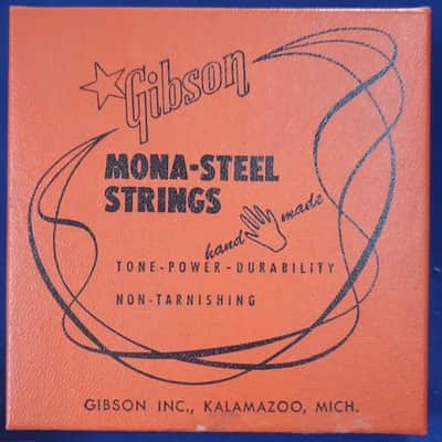 Vtg 5 Gibson 2 or B String Mona-Steel Guitar strings & Box 1950's NOS image 1
