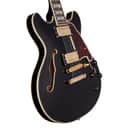 D'Angelico Mini Double Cut Semi-Hollow, Dual USA Seymour Duncan '59 humbuckers, coil split, Mint
