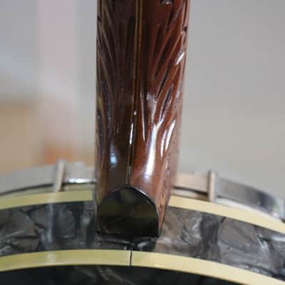 1930's Stromberg-Voisinet Serenader Carved Pearled 4-String Tenor Banjo image 8
