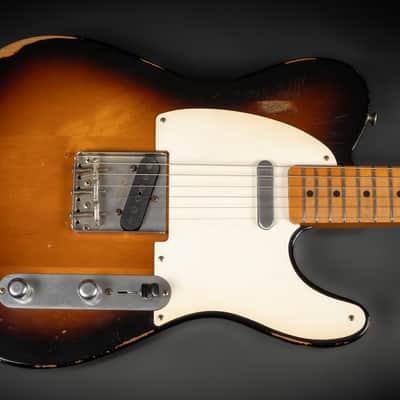 2008 Fender Road Worn '50s Telecaster with Maple Fretboard - 2-Color Sunburst | Vintage Aged Relic Nitro Finish 3.19kg | Case image 4