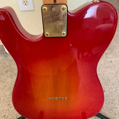 No Brand Name telecaster style semi hollow body 2000 - Red Sunburst image 3